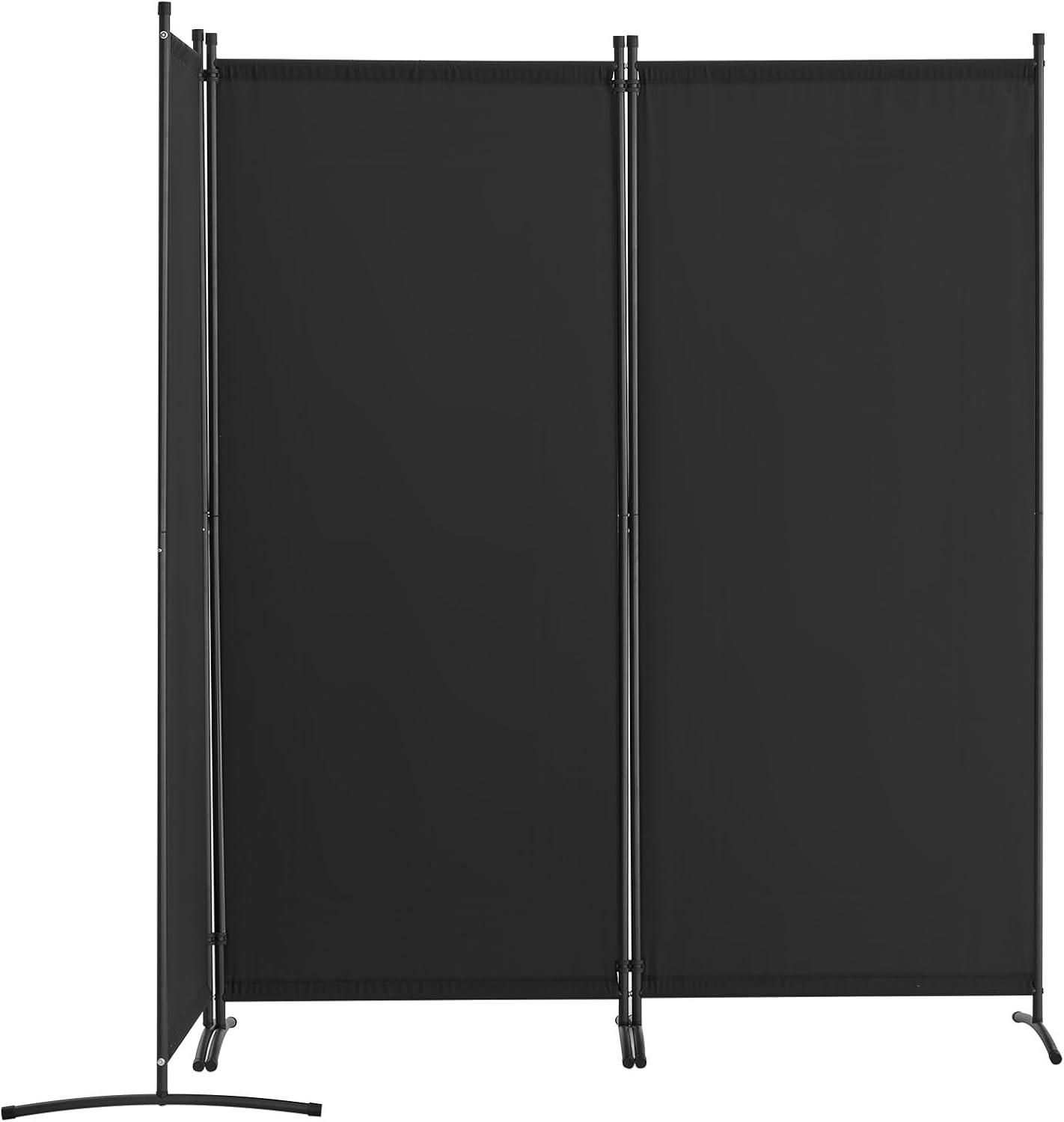 Vevor BLPF10271INC0V93EV0 102 x 71 in. 3-Panel Room Dividers & Folding Privacy Screens, Fabric Partition - Black