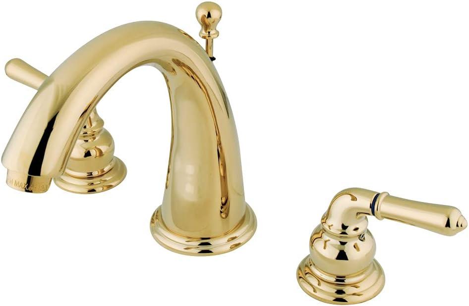 Elegant Naples Polished Brass Widespread Bathroom Faucet