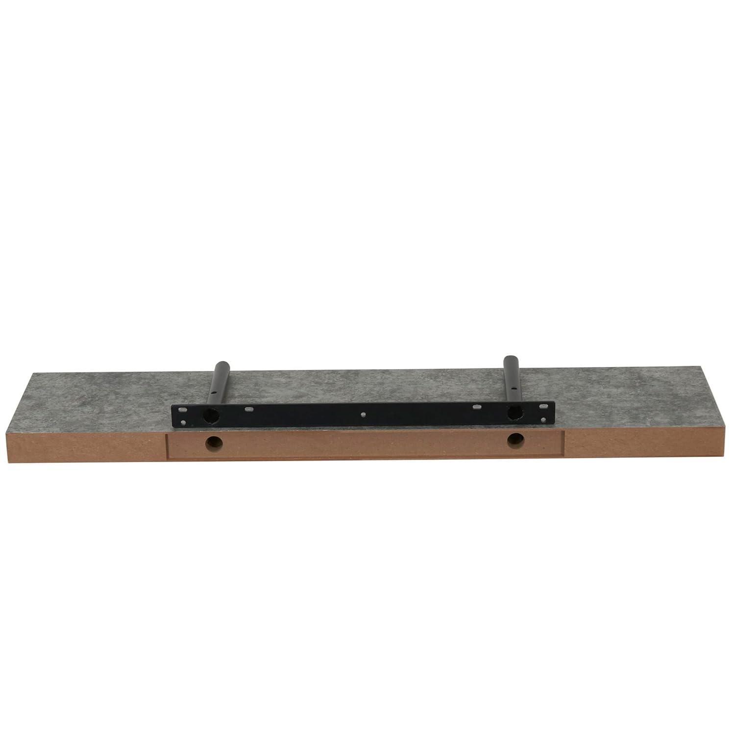 Household Essentials Medium Density Fiberboard Floating Shelf, 7.5" x 32", Gray