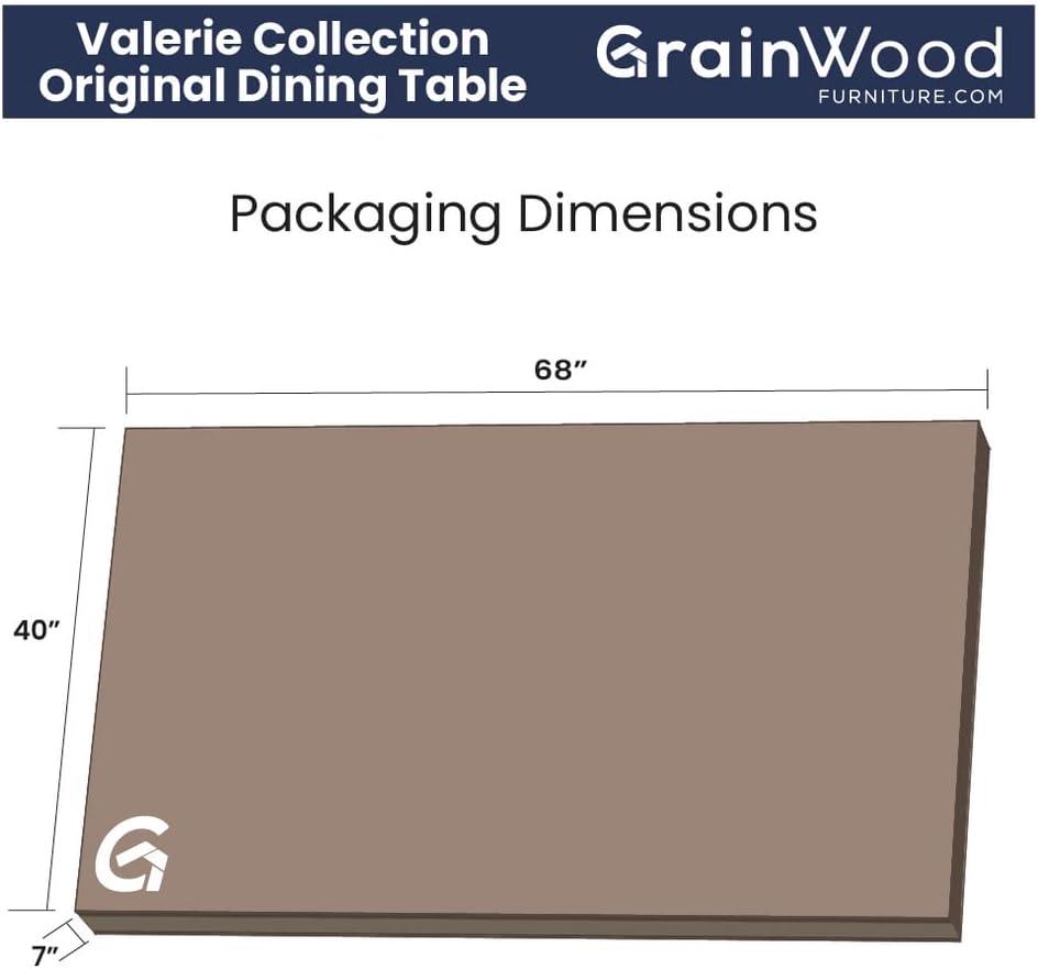 Grain Wood Furniture Valerie Original Solid Wood 63" Dining Table, Barnwood