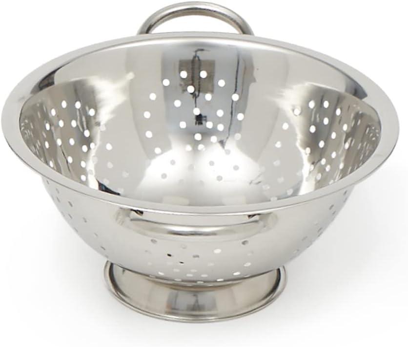 Depot Esh Stainless Steel Deep Colander, Silver,3 Quart