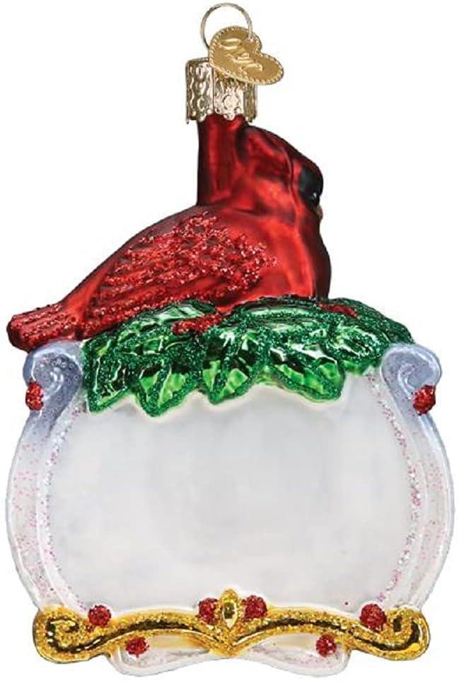 Old World Christmas 4.0 Inch Memorial Cardinal In Loving Memory Tree Ornaments