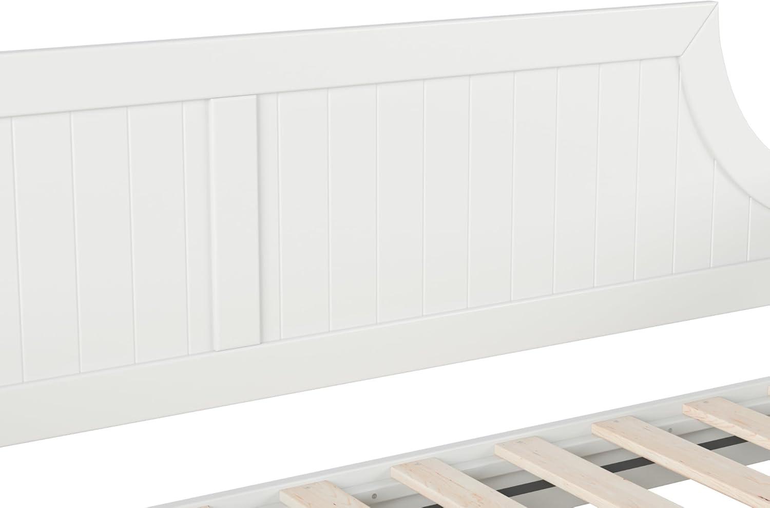 White Twin Wood Daybed with Trundle and Storage Drawers