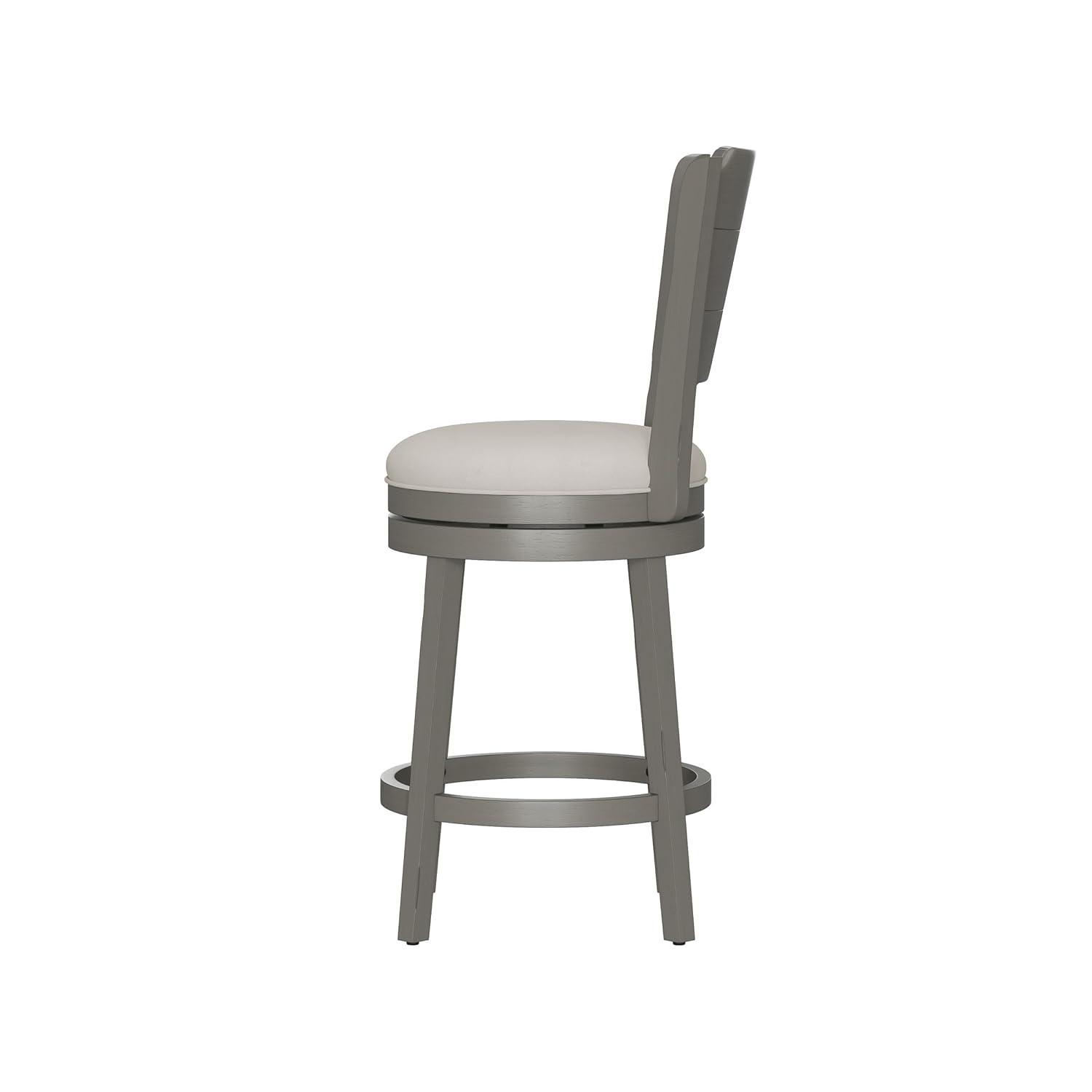 Hillsdale Furniture Clarion Wood Counter Height Swivel Stool, Distressed Gray