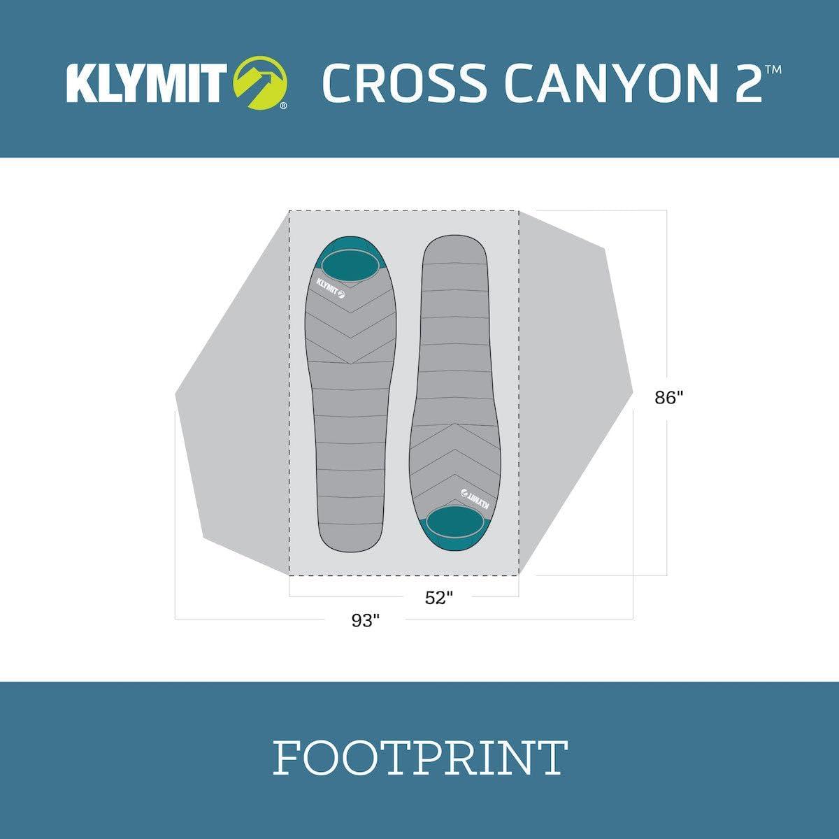 Klymit Cross Canyon 2 Person 3 Season Dome Camping Tent, Red