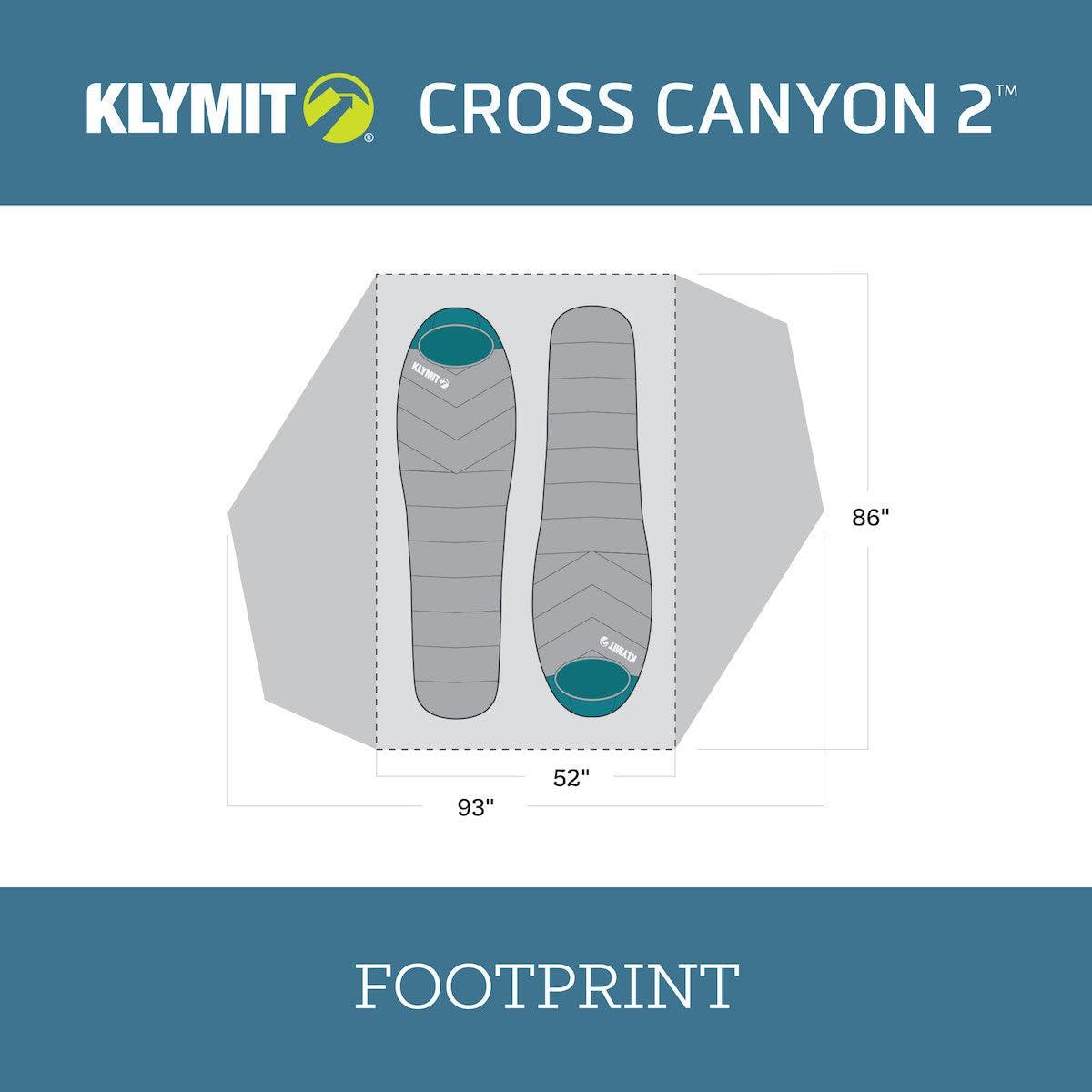 Klymit Cross Canyon 2 Person 3 Season Dome Camping Tent, Red