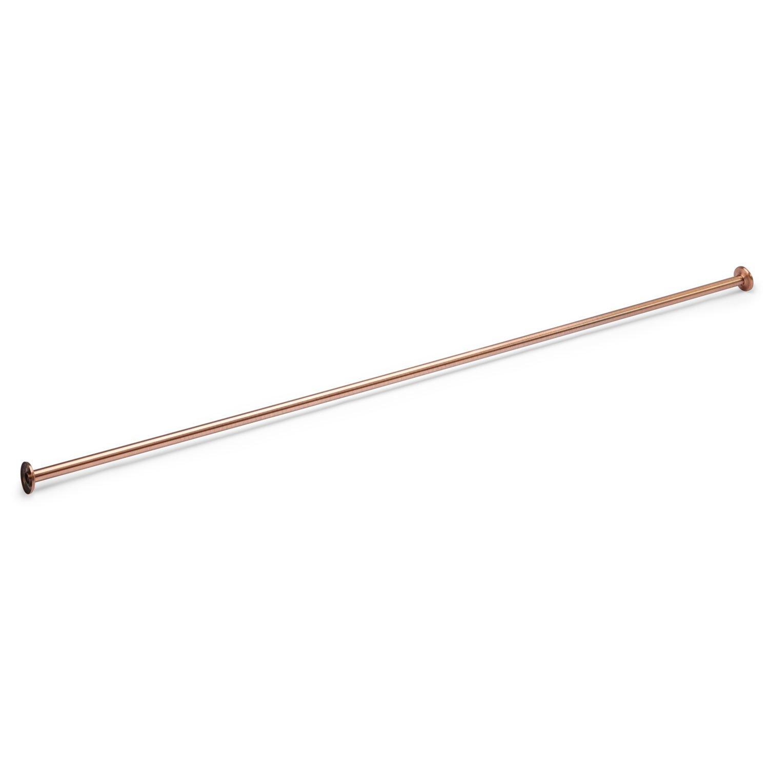 Signature Hardware 66" Brass Straight Shower Curtain Rod