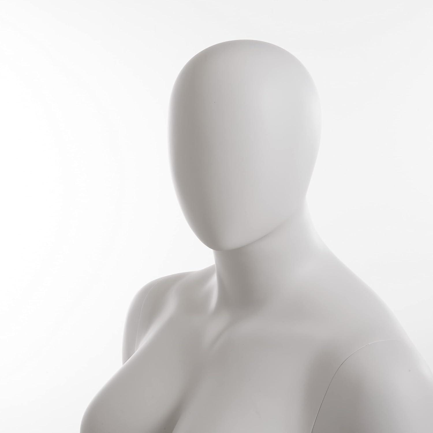 Amber Plus-Size Headless Mannequin with Matte White Finish