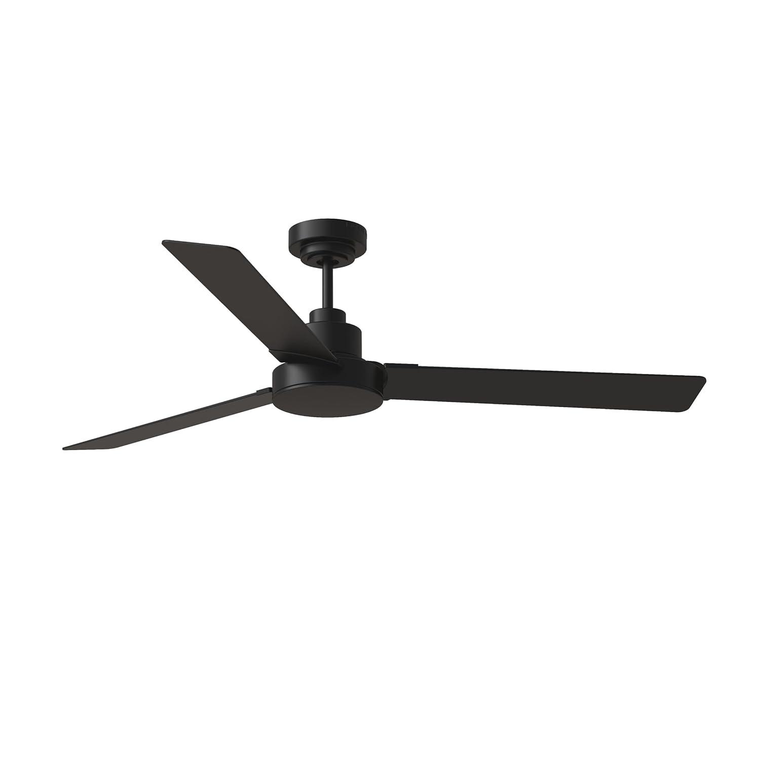 Midnight Black 58" Ceiling Fan with Reversible Blades and Remote
