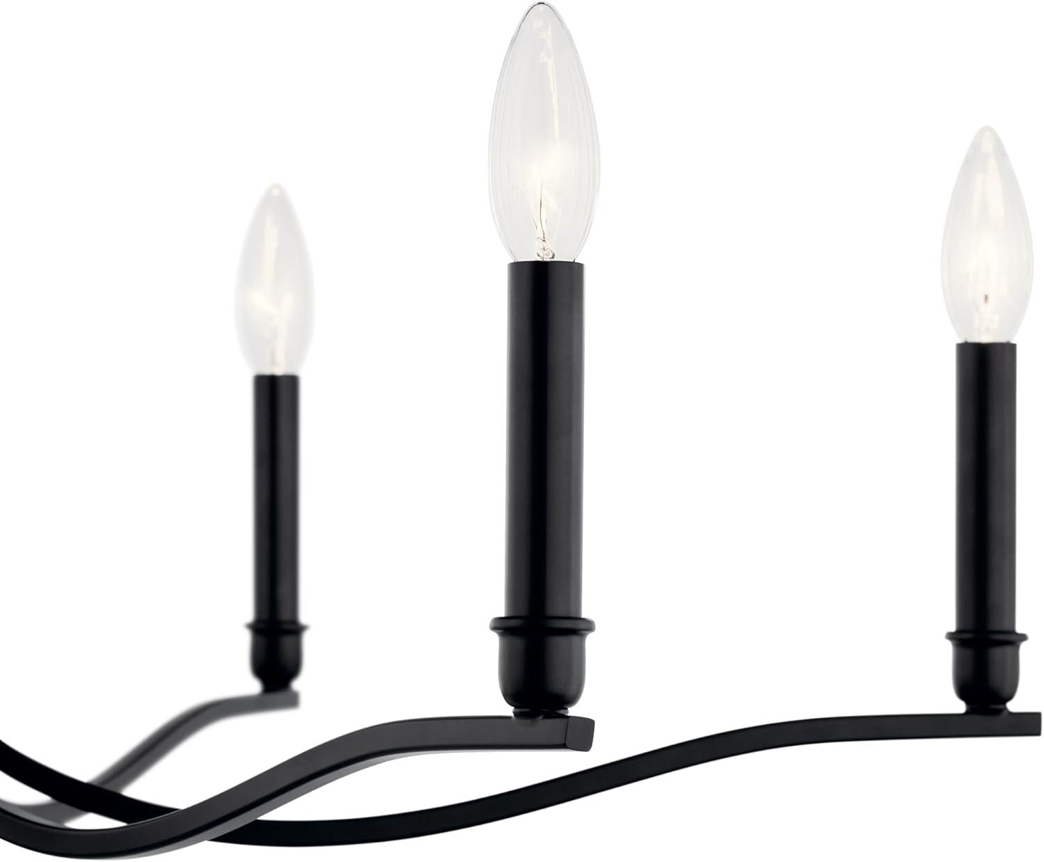 Kichler 52695 Malene 6 Light 32" Wide Taper Candle Style Chandelier - Black