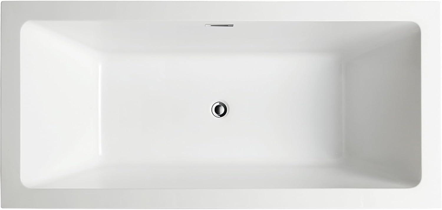 Elena 59" x 30" Freestanding Soaking Acrylic Bathtub