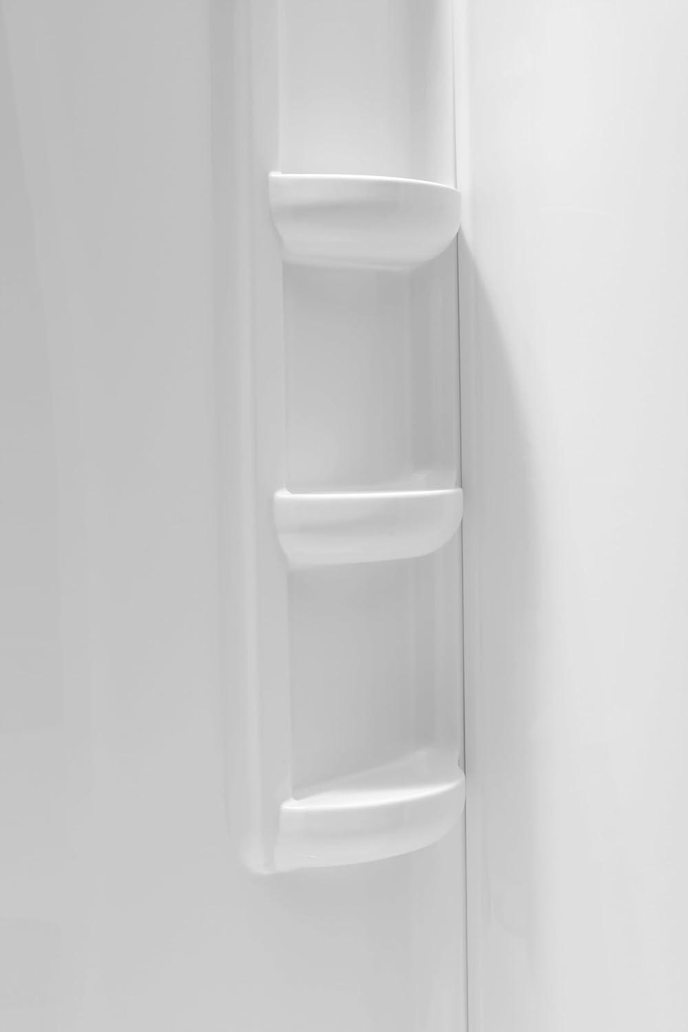 Anzzi SW-AZ009WH Lex-Class 74 x 36 x 60 in. 3-Piece Direct-to-Stud Alcove Shower Surround in White