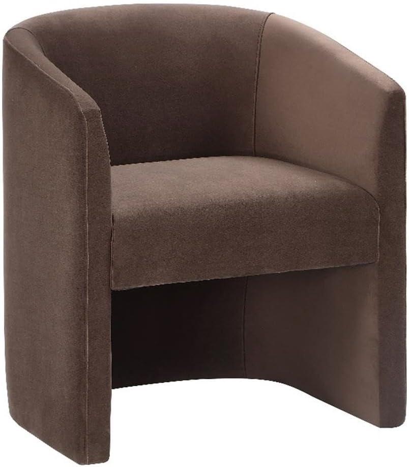 Iris Upholstered Dining or Accent Chair in Cocoa Velvet