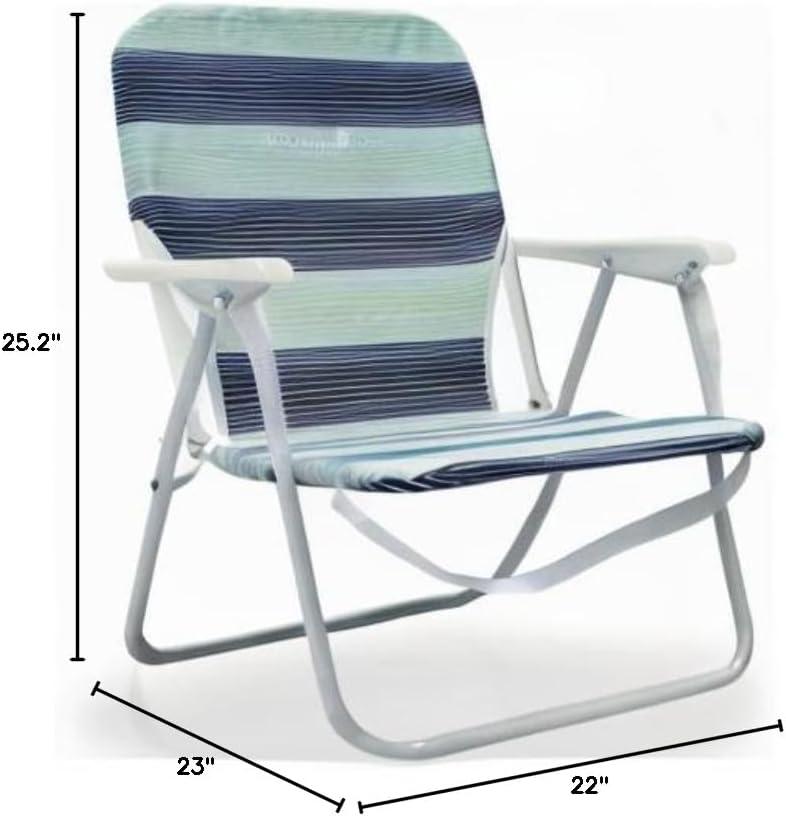 Caribbean Joe Burlap Folding Beach Chair