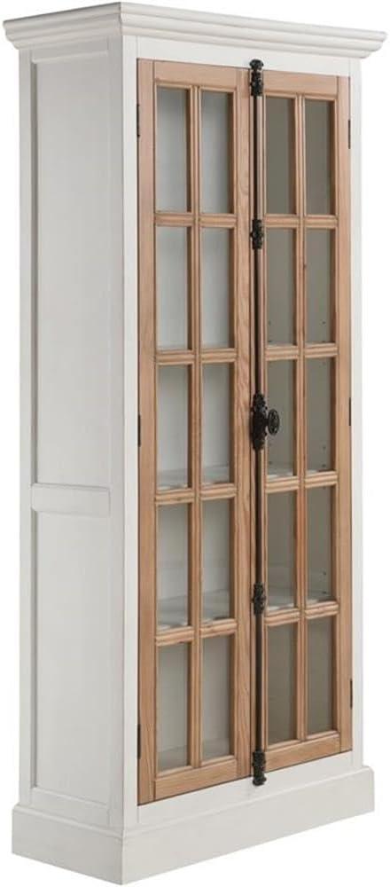 Tammi 2-door Tall Cabinet Antique White and Brown