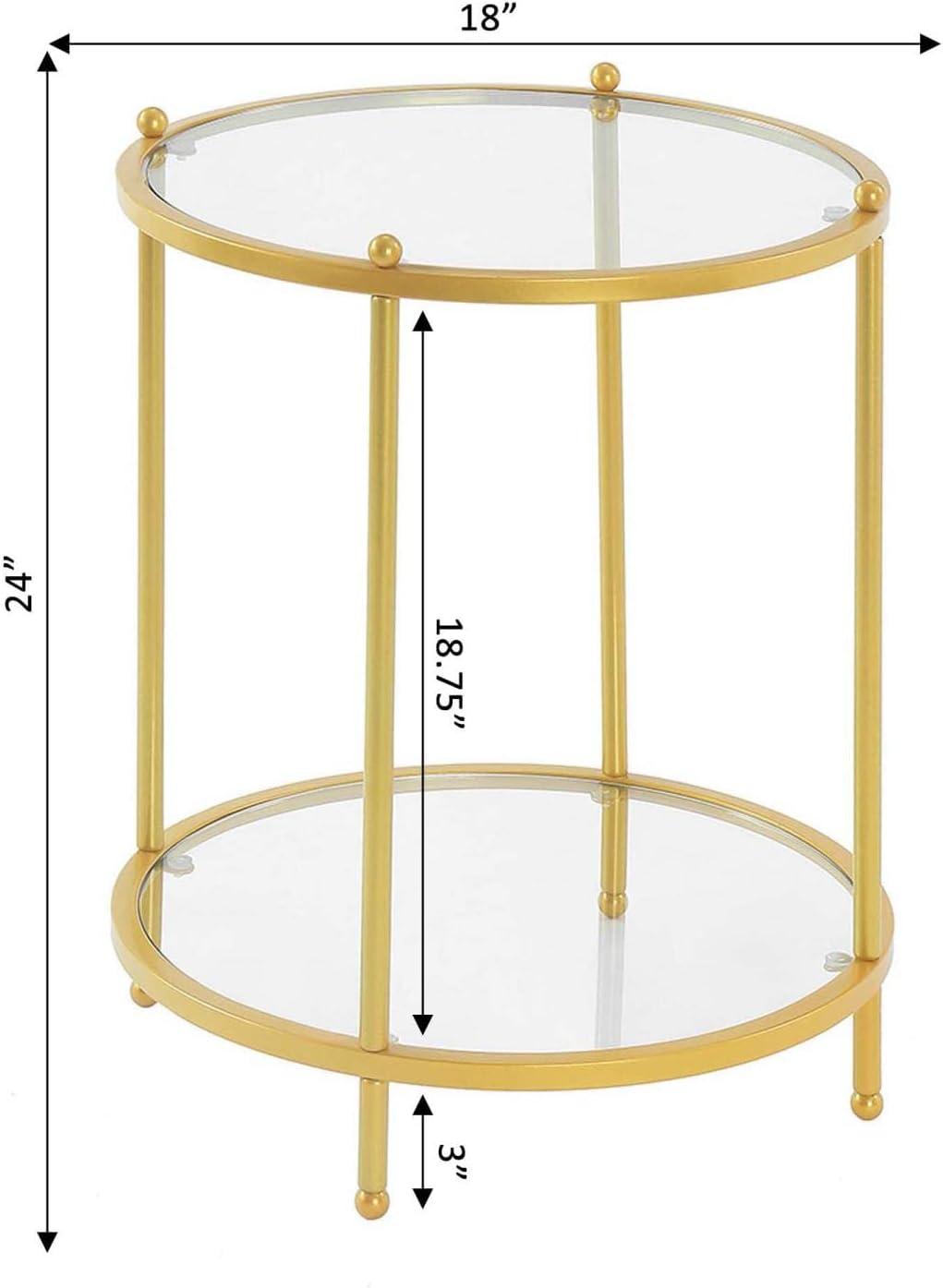 Convenience Concepts Royal Crest 2 Tier Round End Table