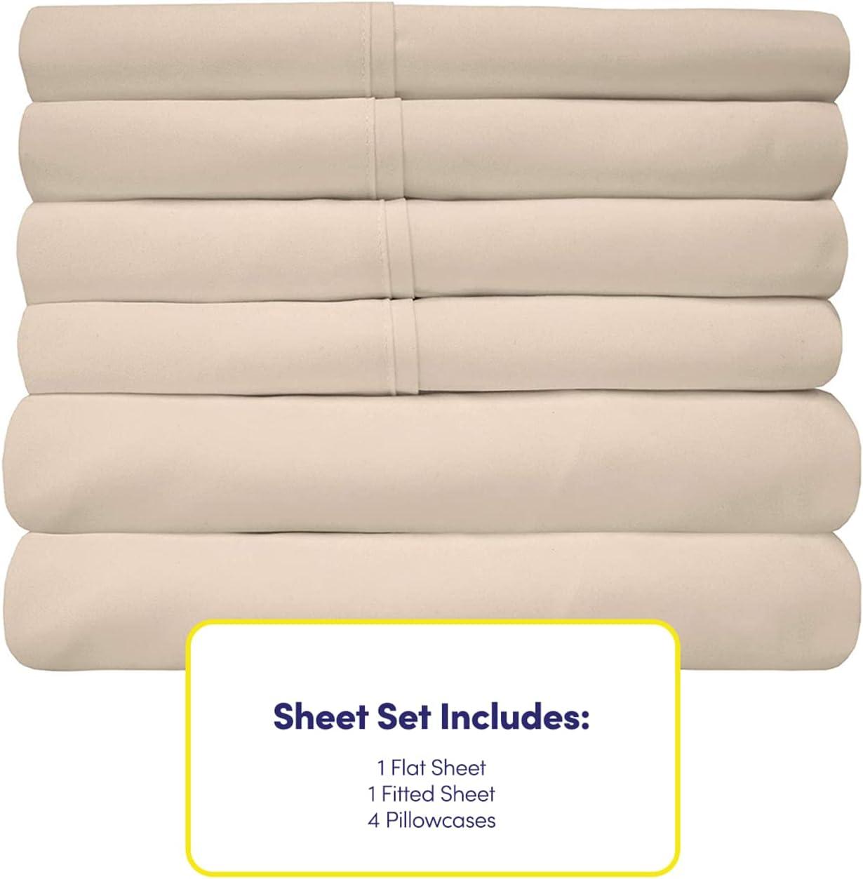 Luxurious Soft Microfiber Sheet Set with Bonus Pillowcases