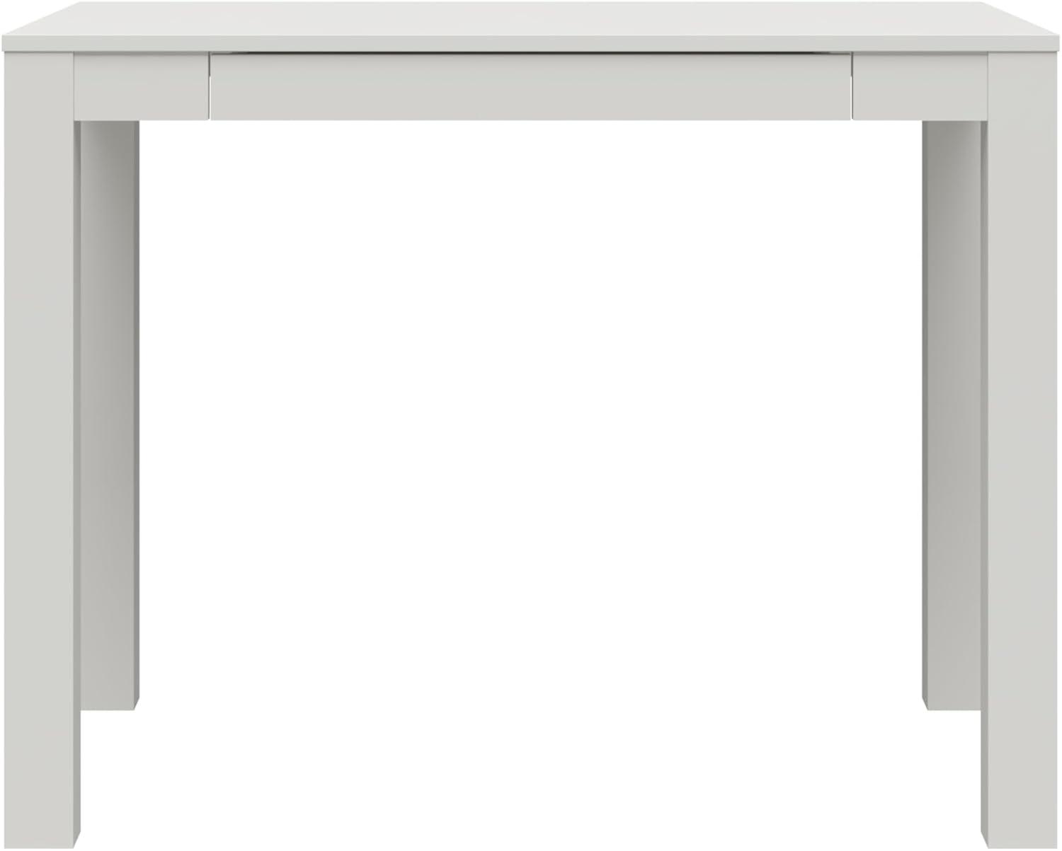 Parsons White Engineered Wood Small Computer Desk with Drawer