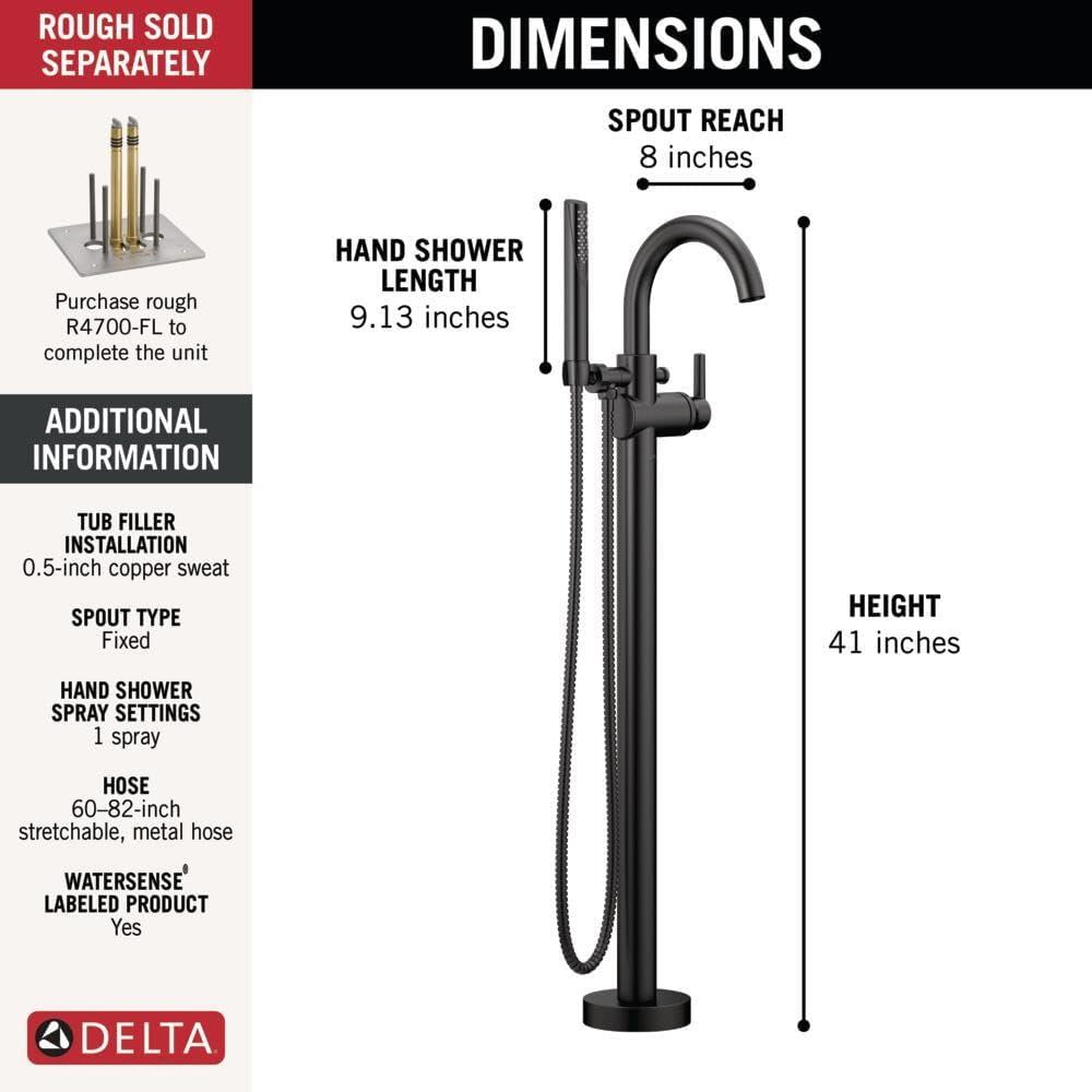 Trinsic Single Handle Floor Mounted Freestanding Tub Filler