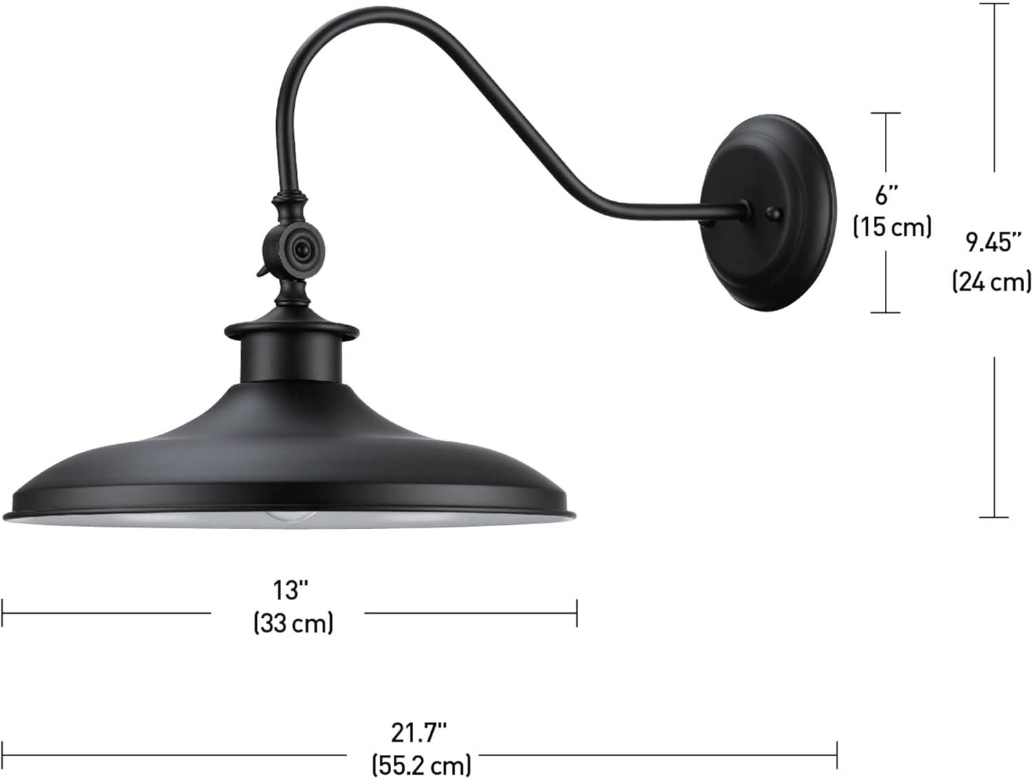 Globe Electric Aedan 1-Light Black Wall Sconce