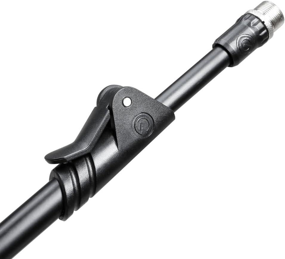 Gravity Stands Microphone Stand With Folding Tripod Base And 2-Point Adjustment Telescoping Boom Short