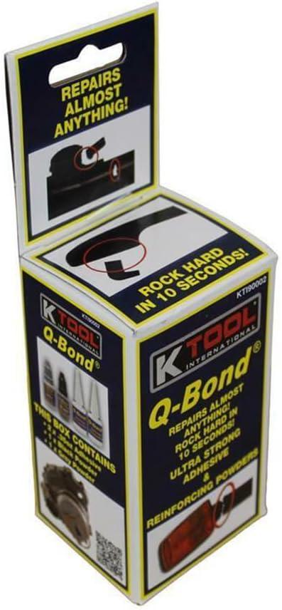 K Tool International Q-BOND KIT Fast Acting Automotive Adhesives, 0.32 oz Bottle