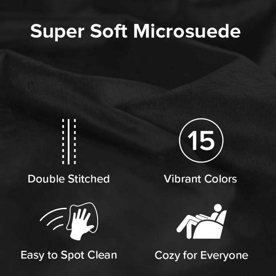 Sofa Sack Bean Bag Chair - Plush, Ultra Soft - Memory Foam Bean Bag Chair with Microsuede Cover - Stuffed Foam Filled Furniture and Accessories for Dorm Room 3 Feet - Black