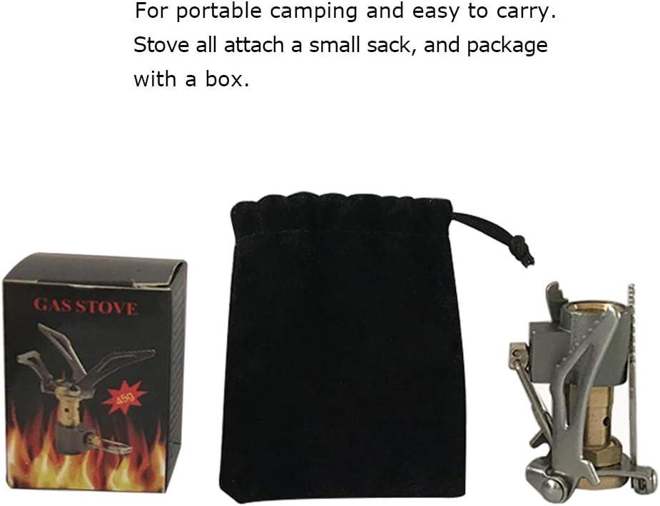 DESERT & FOX Ultralight Mini Camping Stove, 2600W Power Titanium Alloy Automatic Foldable Outdoor Cookware Tool for Picnic, Cookout, Camping, Hiking