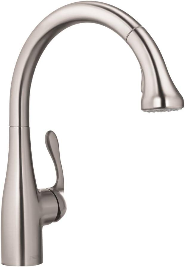 Stainless Steel Modern Pull-Out Spray Kitchen Faucet