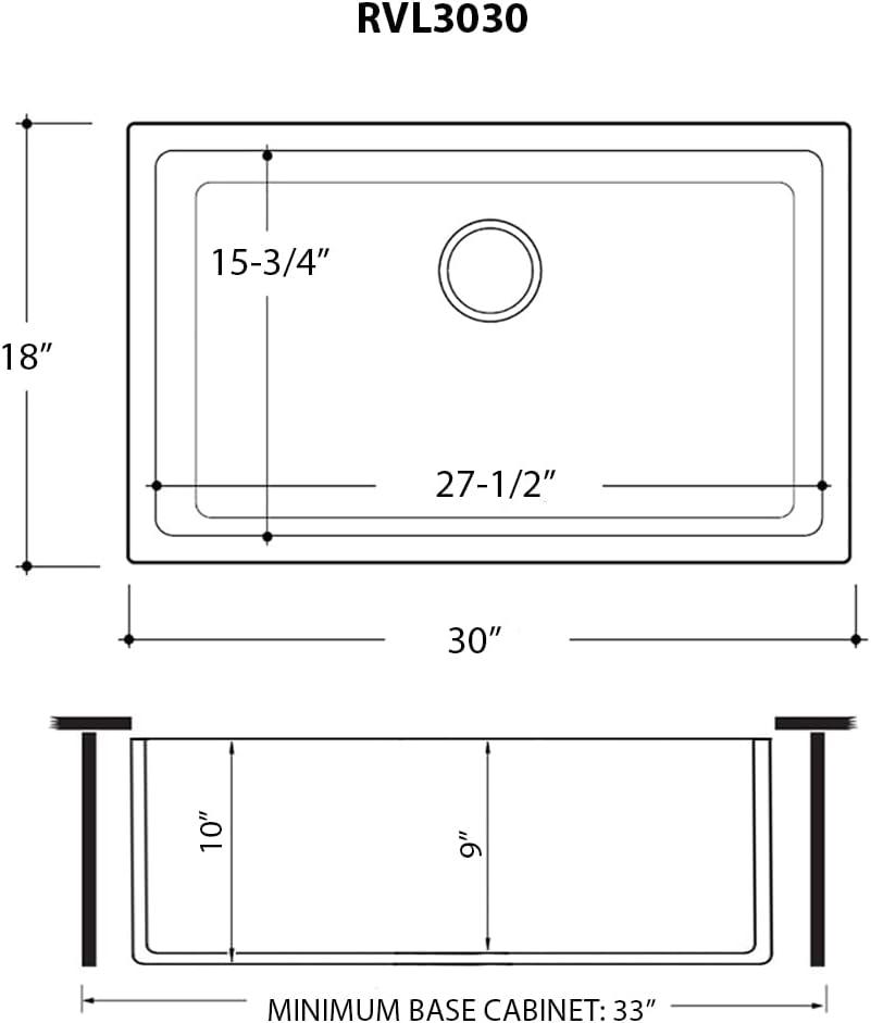 Ruvati 30-inch Fireclay Undermount / Drop-in Topmount Kitchen Sink Single Bowl - White