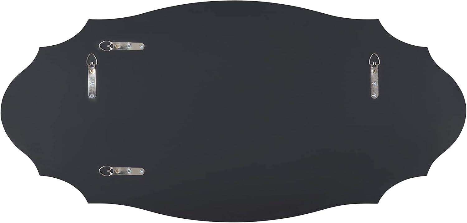 Kate and Laurel Leanna Scalloped Oval Wall Mirror, 20x42, Bronze