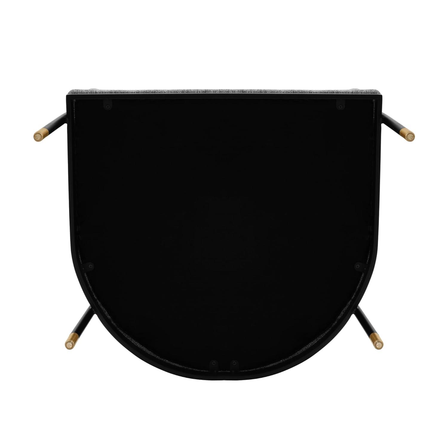 Lia Modern Boucle Upholstered Dining Armchair Gray - Manhattan Comfort: Brushed Gold Accents, No Assembly Required
