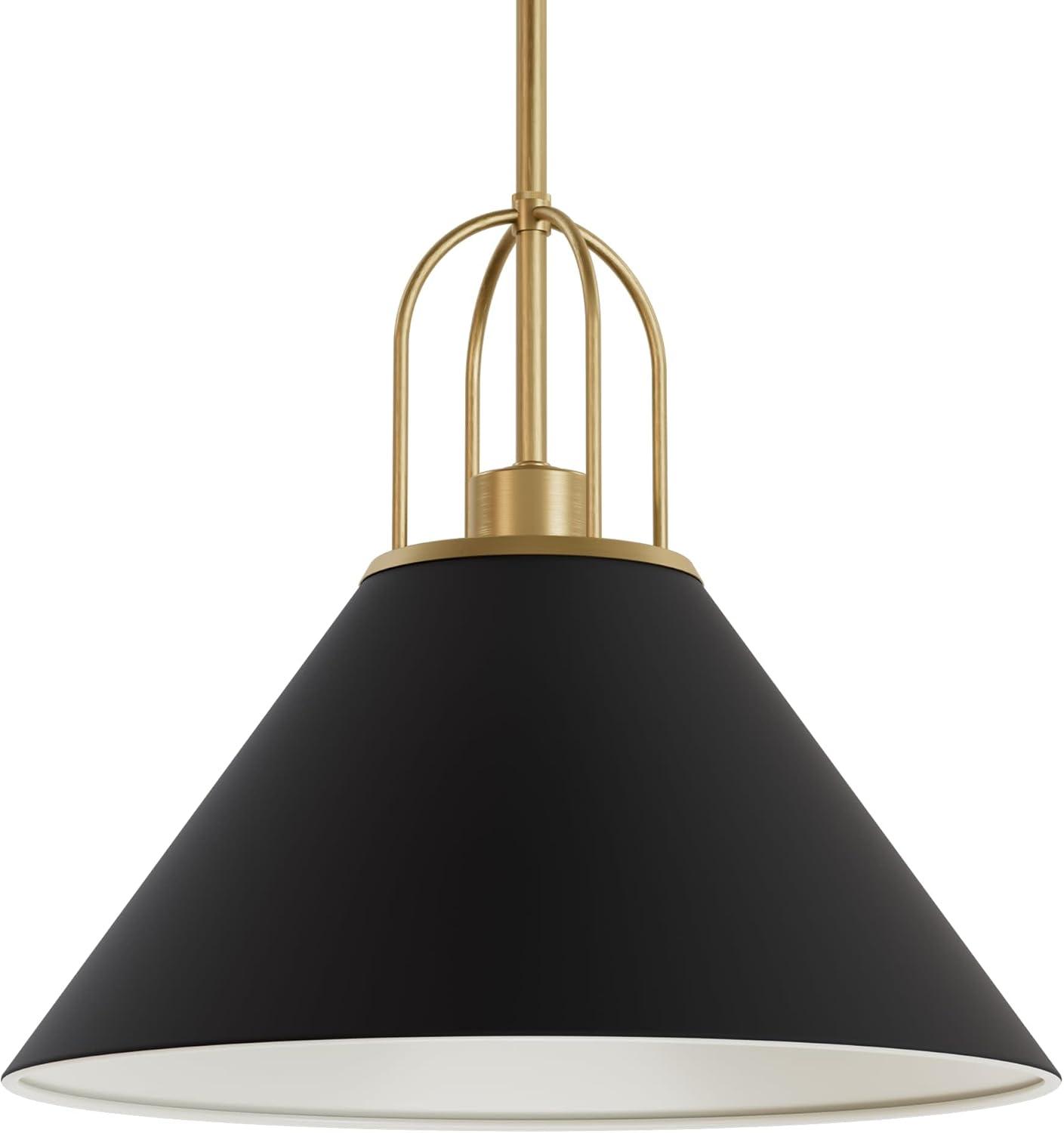 Jasmine Roth Collection + Hunter Jasmine Roth 1 - Light Flat Matte Black Cone Pendant