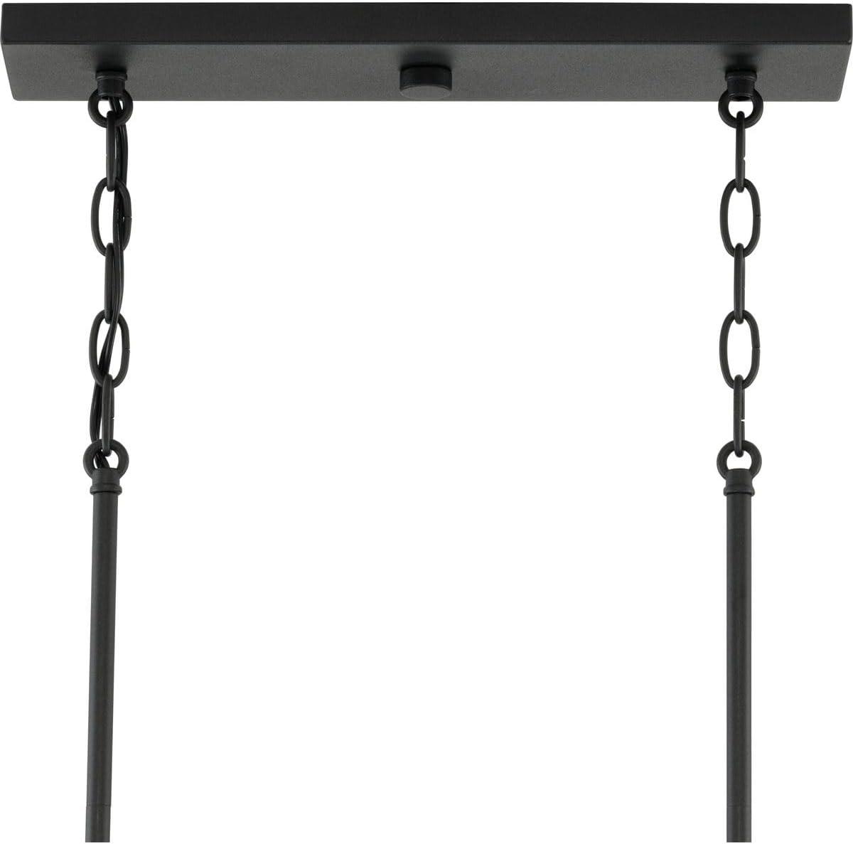 Progress Lighting Briarwood 5-Light Linear Chandelier, Textured Black, No Shade