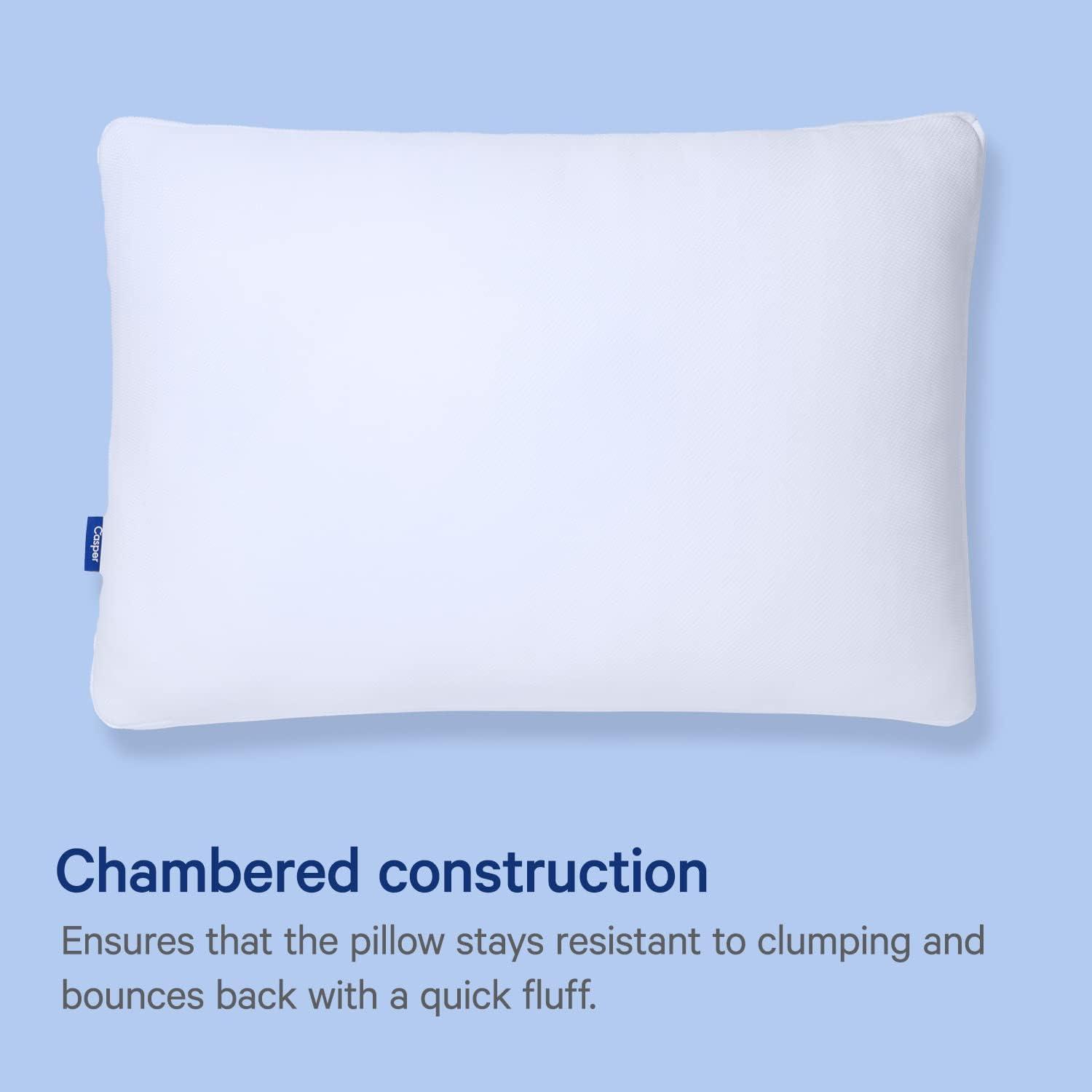 Essential White Polyester Cooling Pillow, Standard Size