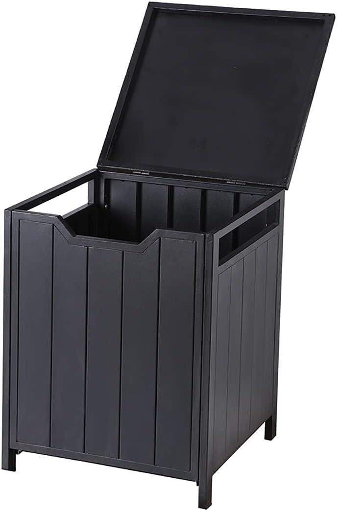 Black Steel Propane Tank Cover with Decorative Slats