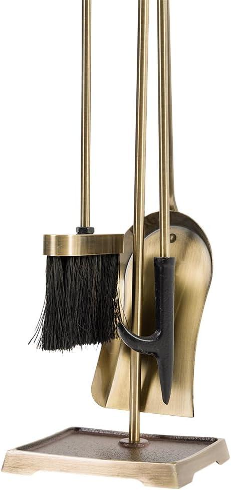 Modern Ember Modern Ember Harper Fireplace Tool Set - Includes Brush, Shovel, Fire Poker and Stand - Steel