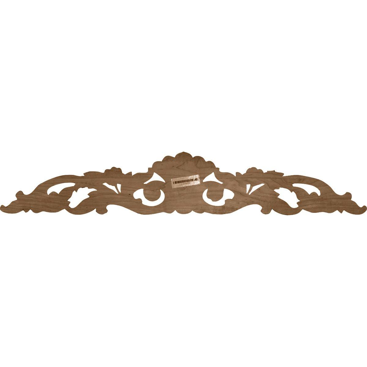 Ekena Millwork 24 1/8"W x 5 1/8"H x 3/4"D Medium Farmingdale Center with Scrolls, Maple