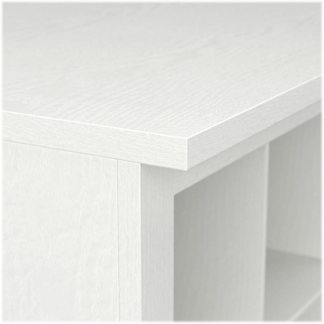 Woodland 24W Small Shoe Bench with Shelves in White Ash - Engineered Wood
