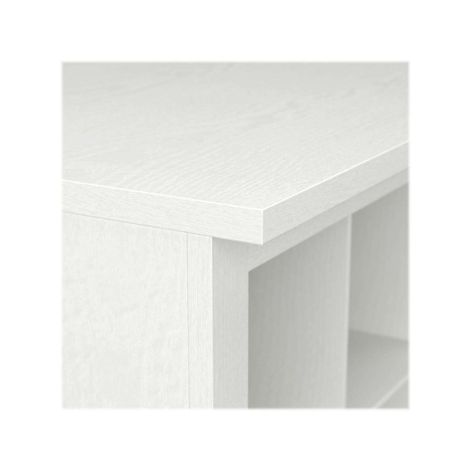 Woodland 24W Small Shoe Bench with Shelves in White Ash - Engineered Wood