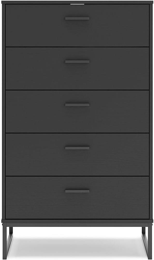 Signature Design by Ashley Socalle 5 Drawer Dresser, Black