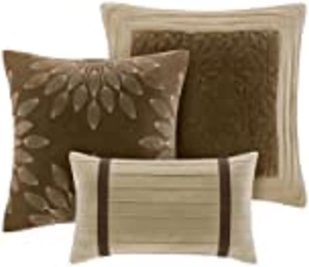 Madison Park Palmer 7 PC Pieced Faux Suede Comforter Set