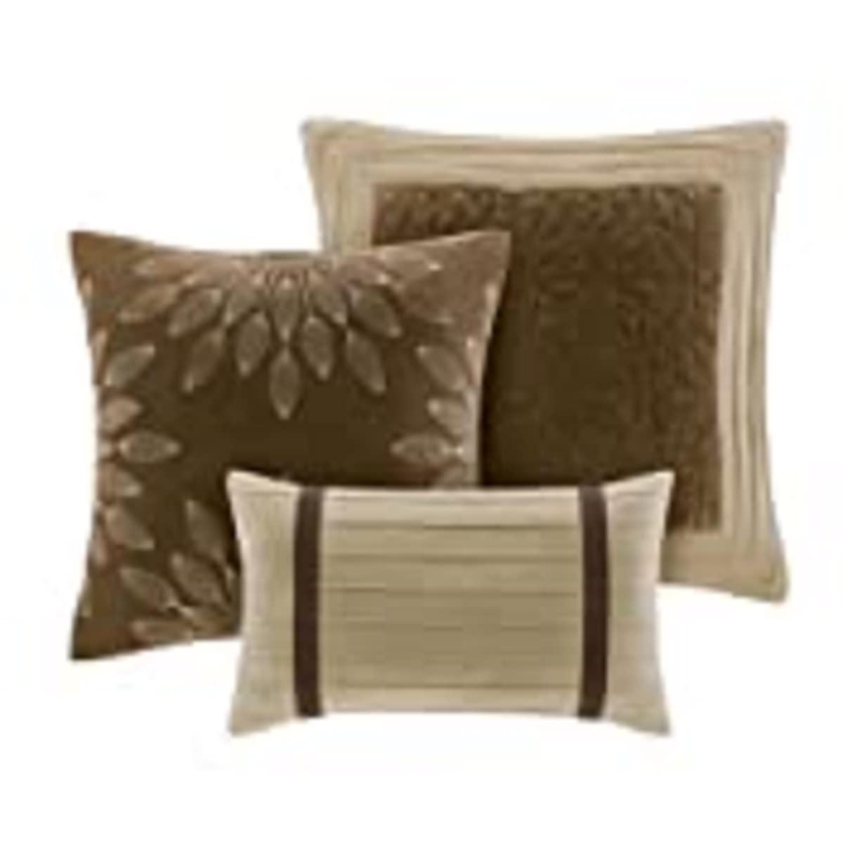 Madison Park Palmer 7 PC Pieced Faux Suede Comforter Set
