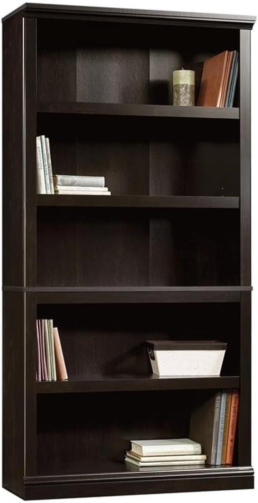 Pemberly Row Wooden 5 Shelf Wood Bookcase in Washington Cherry Finish