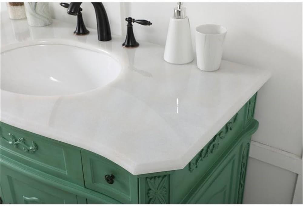 Elegant Lighting Vf10142 Danville 42" Free Standing Single Basin Vanity Set - Vintage Mint