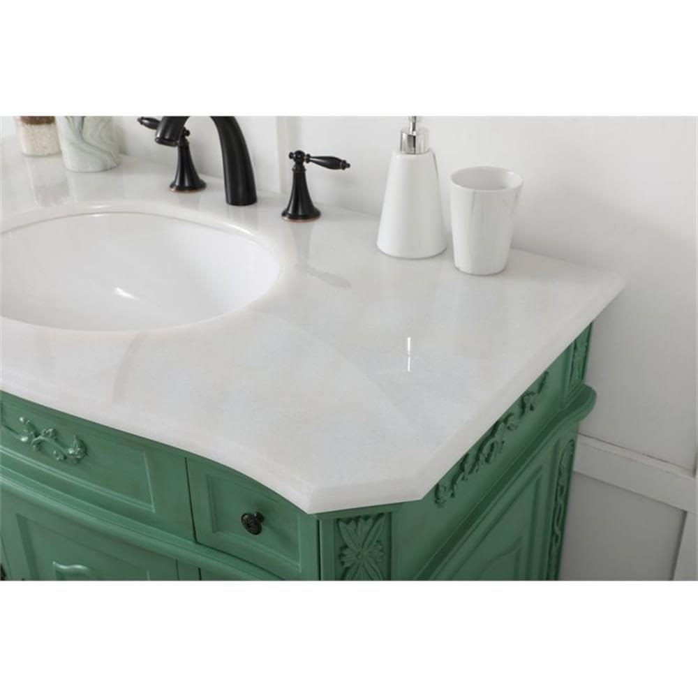 Elegant Lighting Vf10142 Danville 42" Free Standing Single Basin Vanity Set - Vintage Mint