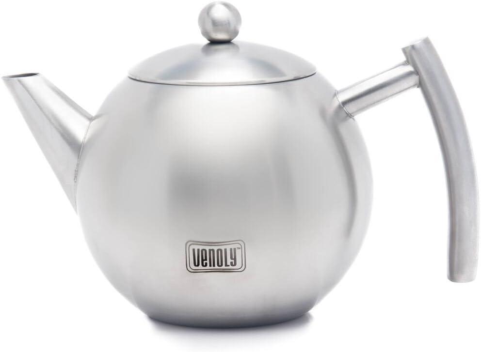 Venoly Venoly Stainless Steel Tea Pot With Removable Infuser Dishwasher Safe and Heat Resistant (Set of 50)