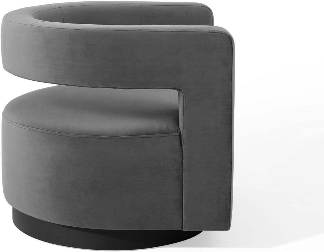 Modway Spin Cutaway Performance Velvet Swivel Armchair