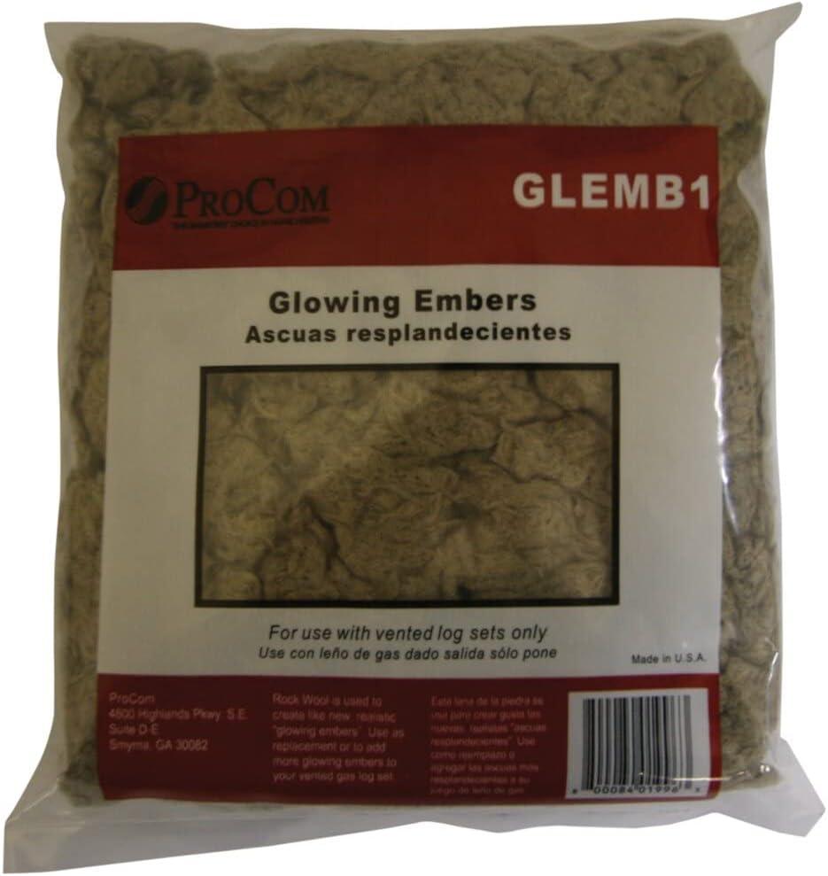 ProCom Glowing Embers Rock Wool for Vented Gas Log Sets