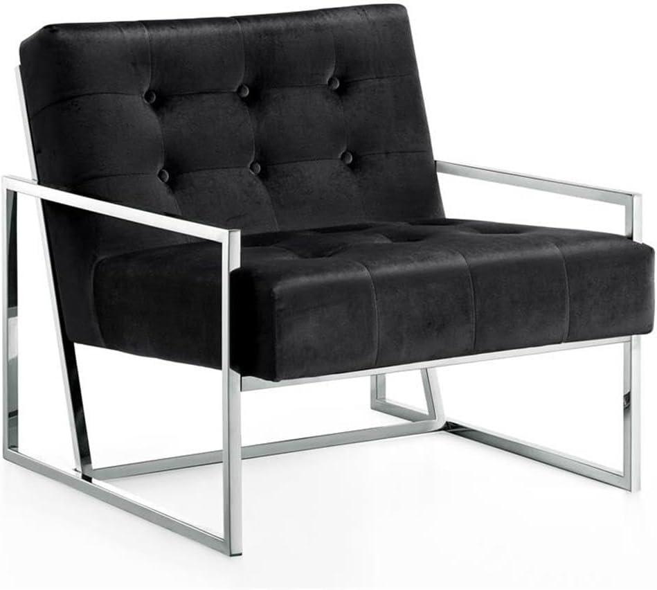 Meridian Furniture Alexis Gray Velvet Accent Chair